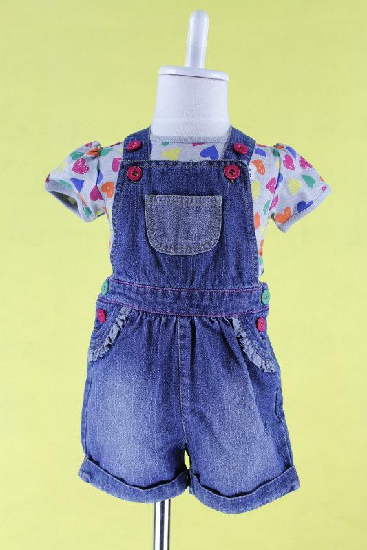 儿童套装牛仔短裤 (SOC1203)