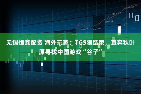 无锡恒鑫配资 海外玩家：TGS刚结束，直奔秋叶原寻找中国游戏“谷子”