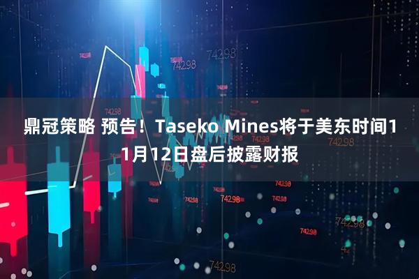 鼎冠策略 预告！Taseko Mines将于美东时间11月12日盘后披露财报